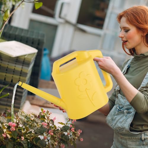 2 Gallon Watering Can for Indoor Plants (Yellow / 2 Gallon)