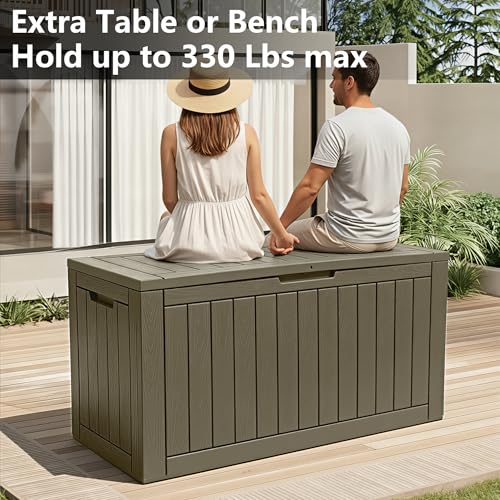 Outdoor Storage Box (Grey / 120 Gallon)