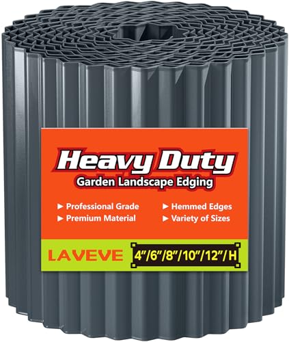Corrugated Metal Garden Edging 6" x 20Ft (Dark Gray)