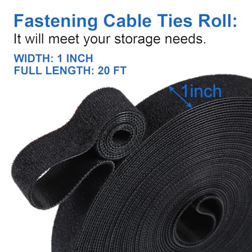 20ft x 1inch Heavy Duty Hook and Loop Roll