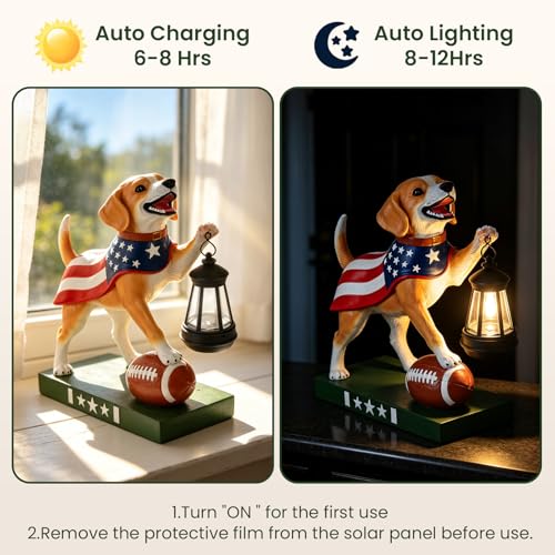 Solar Dog Garden Statues with Clearance Lights (Dog)