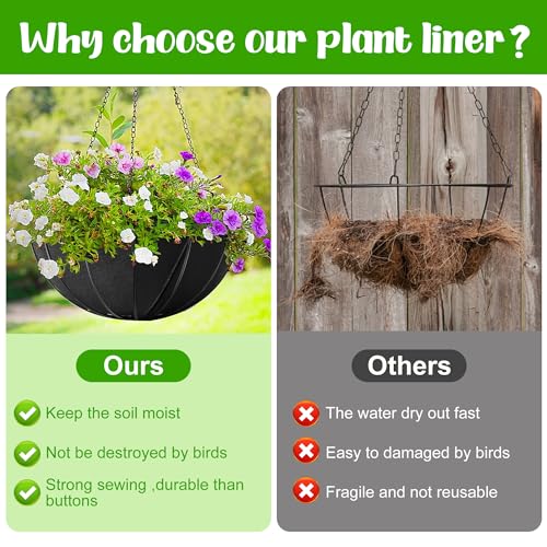 4 Pcs 16 Inch Fabric Planter Basket Liner (16inch)