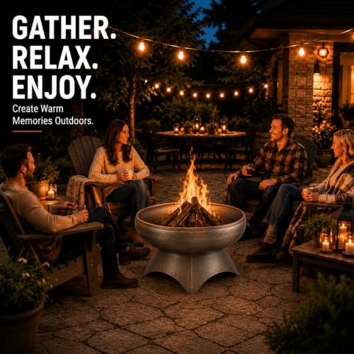 Liberty 42” Wood Burning Fire Pit Carbon Steel with Standard