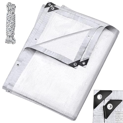 1 Set Aluminum Shade Cloth 3 x 6 ft Reflective 99% Cloth Silver