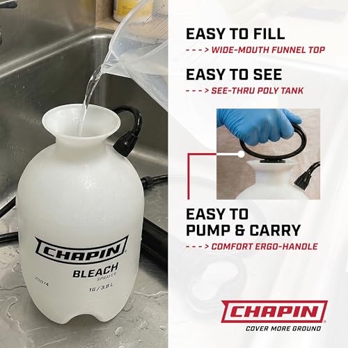 22074 2 Gallon Bleach Pump Sprayer for Cleaning & Disinfecting (2-Gallon)