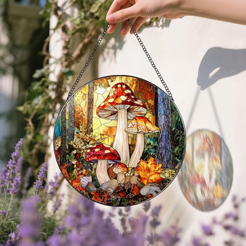 8 Inch Mushroom Suncatcher Ornament (Mushroom)