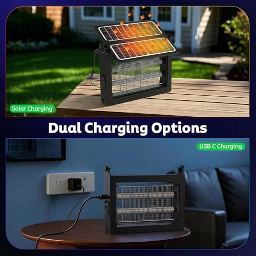 Solar Bug Zapper Outdoor (Night Black)
