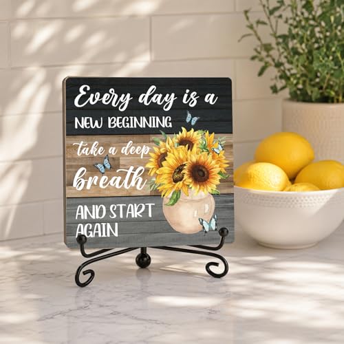 Sunflower Wooden Table Decor (Retro Sunflower 11)