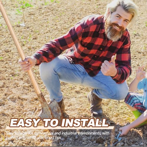 2 Pcs 54" Wooden Shovel Handle Replacement 1.3" Dia (54")
