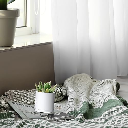 12 Pack Mini White Plastic Planters with Saucers (3")