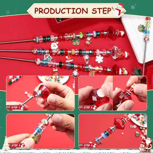 110 Pcs Beaded Garden Stake Fairy Wand for Christmas Decoration (Christmas)