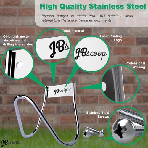 Garden Hose Holder Stainless Steel Small Wall Mount Garden Hose Hook (100 Feet)