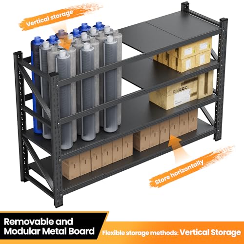 75” Wide Heavy Duty Metal Garage Shelving (4 Count)