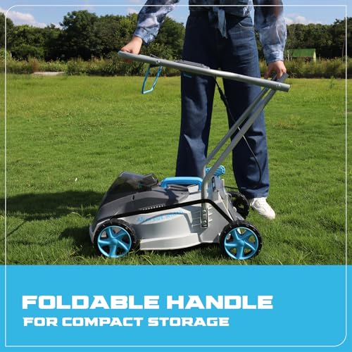 40V 13" Brushless Cordless Lawn Mower with 4Ah Battery & Fast Charger