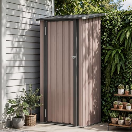 3x2 FT Outdoor Storage Shed (Brown / 3'x2')
