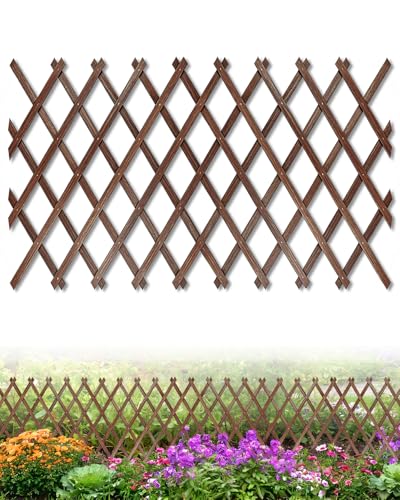 Expandable Wooden Latice Fence Panel (1 PACK / 2.2 x 5.2 ft)