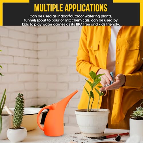 1 2 Gallon Watering Can (Orange / 1 Pack)