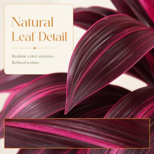 Artificial Dracaena Tree (Magenta – White Pot / 6FT)