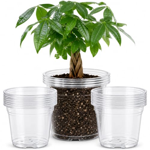 45 Pack Large Clear Nursery Pots 7 (Clear / 10/8/7 Inch)