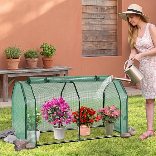 Portable Mini Greenhouse with Roll (Green)