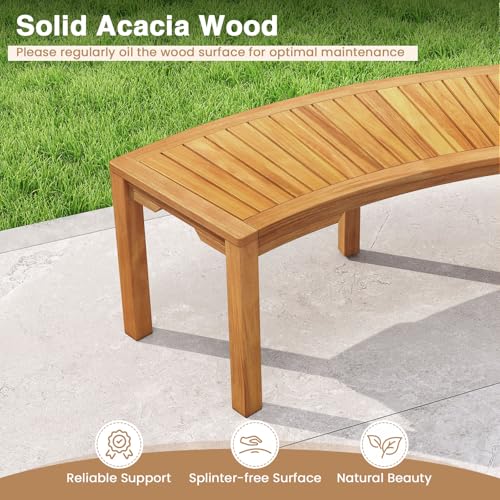 Outdoor Curved Bench