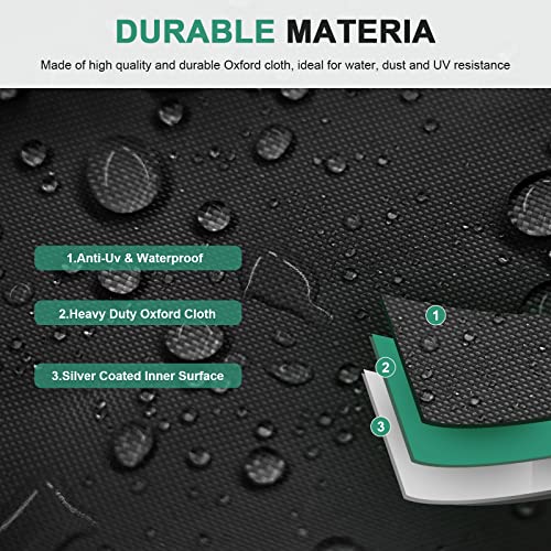 177 Gallon Outdoor Cushion Storage Bag 68 inch Extra Large Patio Furniture Cushion Storage Bag Waterproof Garden Cushion Storage Covers with Zipper and Handles Black