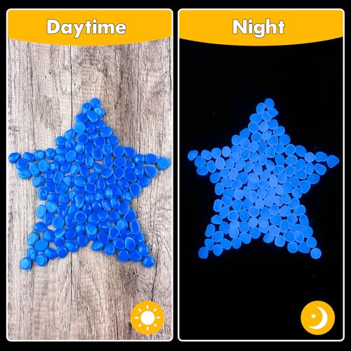 Glow in The Dark Rocks Outdoor Garden Pebbles Stones