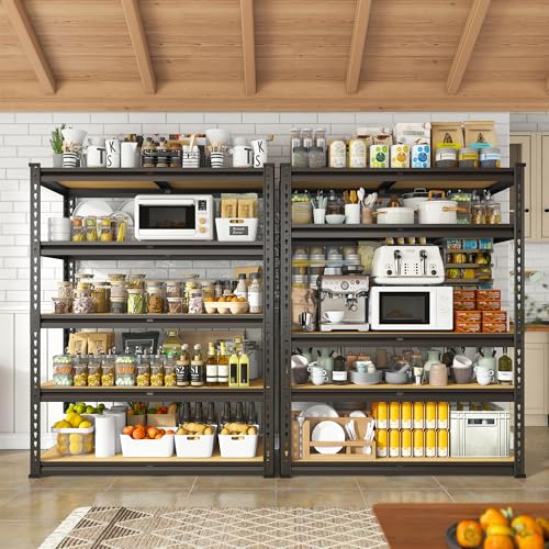 2000LBS Garage Shelving Heavy Duty 72''H Storage Shelves 5 Tier Heavy Duty Shelving (2 Count)