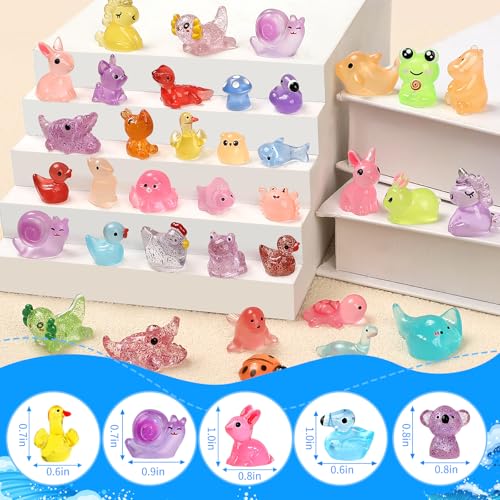 265pcs Mini Resin Animals (Multicolored 265pcs Resin Animals)