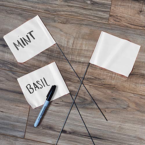 White Marking Flags 1000 Pack (1000 Count)