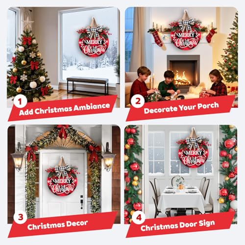 Christmas Door Sign for Front Door (Christmas Door Sign-d)