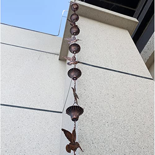 8.5FT Rain Chain (Copper Bird)