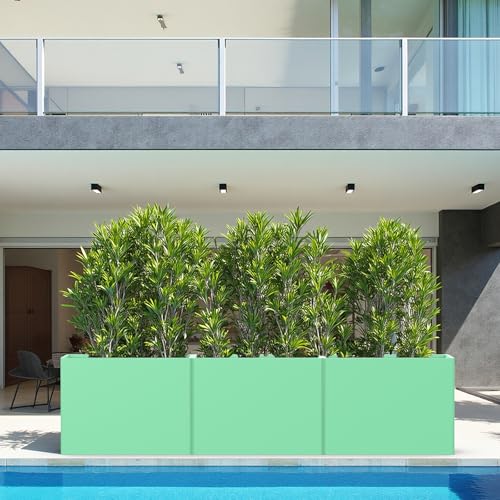 Metal Planter Box with Removable Insert Shelf 32x12x24Inch (Pb32x12x24-green-npc)
