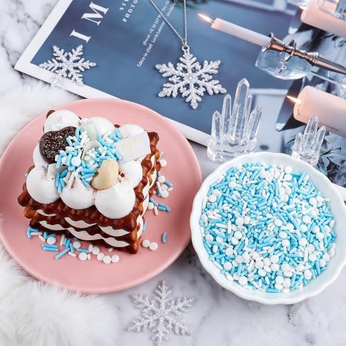 Winter Blue Sprinkles Edible for Baking (Blue & White)
