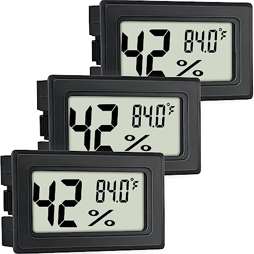3 Pack Mini Hygrometer Thermometer Indoor Humidity Meter Digital