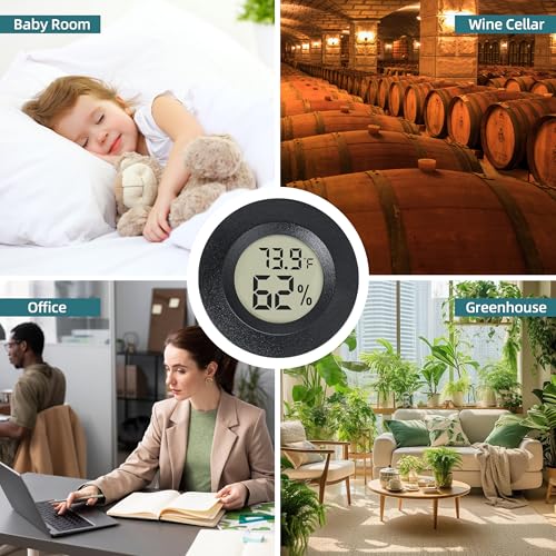 4 Pack Mini Hygrometer Thermometer Indoor Humidity Meter Digital