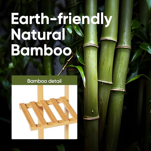 48 Inch Tall Bamboo Plant Stand for Indoor