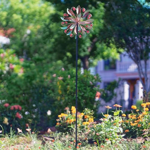 Metal Wind Spinners Outdoor (13inch(Patina))