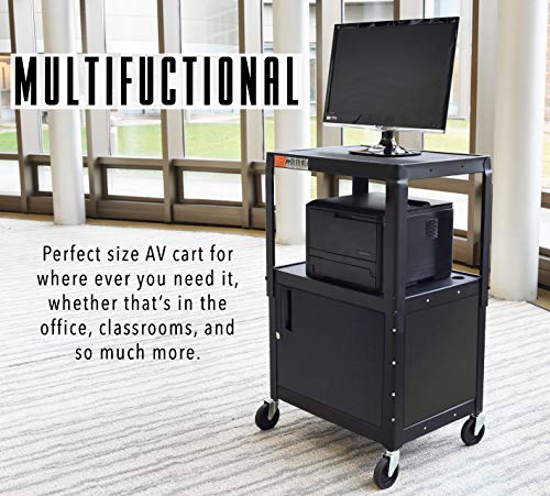 Line Leader AV Cart w (Cabinet / 24" L x 18" D x 42" H)