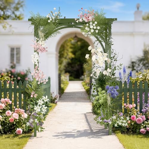 85in Wooden Arbor Garden Arch (Olive Green)