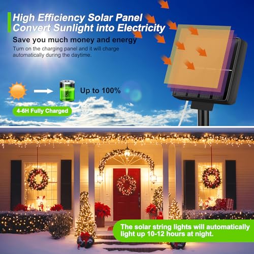 Solar Powered String Lights Outdoor Waterproof