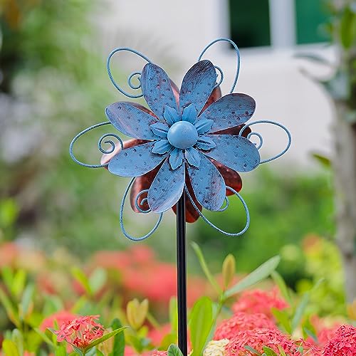 Wind Spinners Outdoor (Flower-blue)