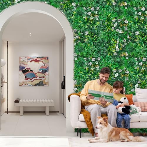 Artificial Boxwood Panels (Dracaena 3 / 12PCS 20''x20'')