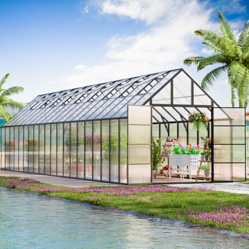 40x10x10 FT Polycarbonate Greenhouse for Outdoors w