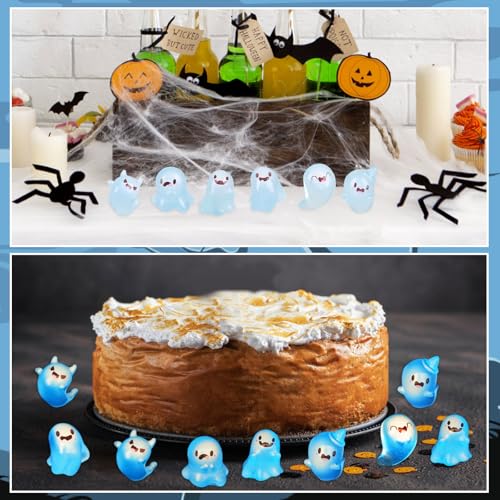 24PCS Mini Luminous Ghost Miniature Figurines (24 Count)