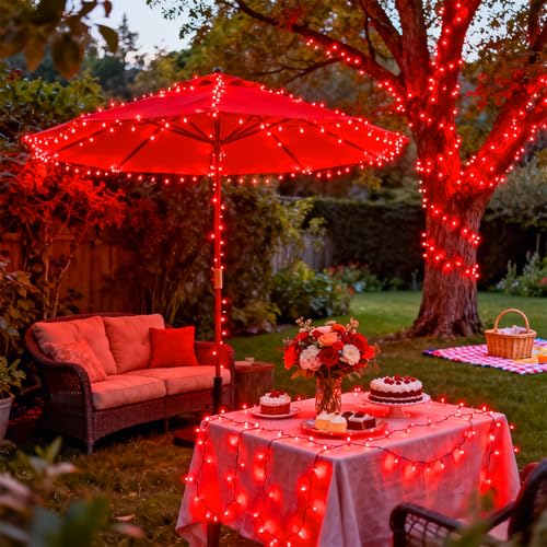 2 Pack Solar Halloween Lights (Red / 100LED*2)