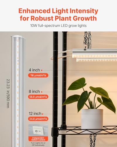 Plant Shelf with Grow Light (3 Mode Automatic Timer / 5-Tier)