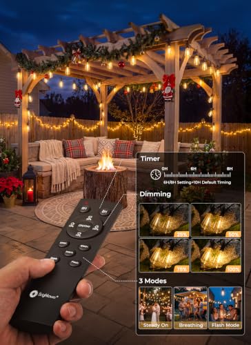 52FT Solar String Lights Outdoor Waterproof (52FT(15 Sockets))