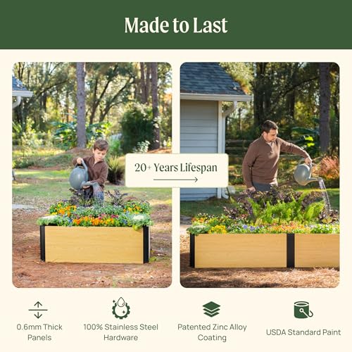 Woodgrain Series Raised Garden Bed (26'' 4' x 8' / Woodgrain Series)