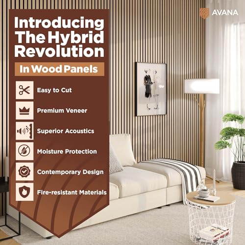 Acoustic Wood Wall Panels (Natural Oak / 94X11 (4 PCs))